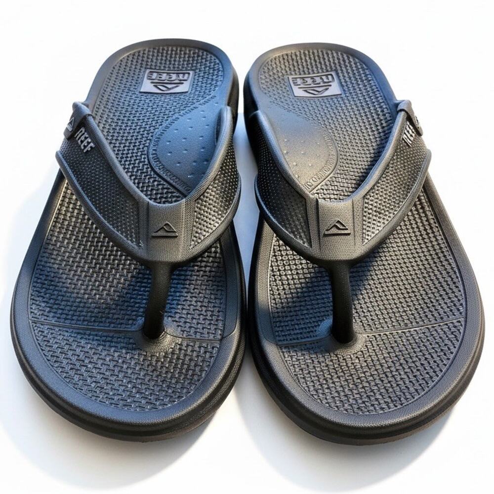 REEF Mens Flip Flops Black Size 10 Comfort Thong Water Friendly Lightweight Pool